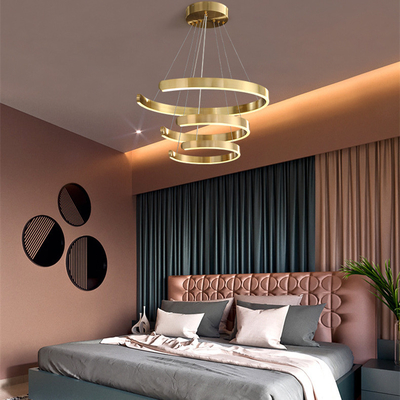 La lámpara redonda nórdica de la escalera del duplex del dormitorio del chalet del desván del sentido del diseño de la mesa de comedor llevó la luz pendiente de acrílico