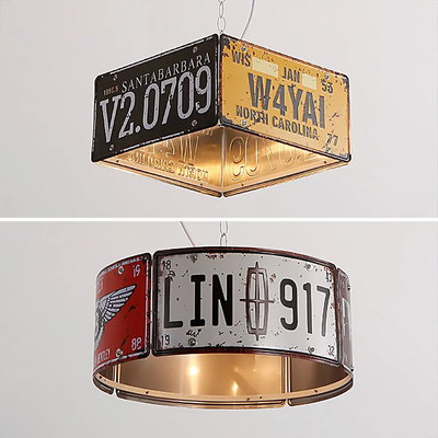 Lámpara redonda industrial E27 del metal del vintage que cena la lámpara