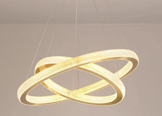Color oro claro LED Ring Ceiling Light For Hotel Pasillo del tamaño los 40x60x80x100cm