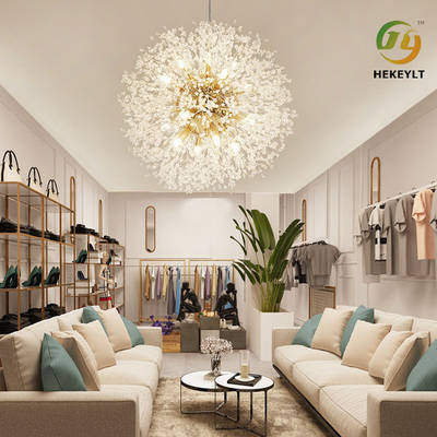 Dormitorio moderno nórdico de la tienda de G9 Crystal Pendant Light Restaurant Clothing