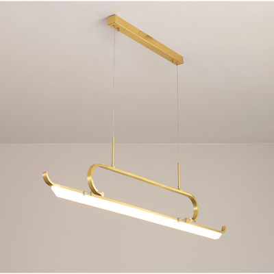 Nuevo tipo chino luz pendiente moderna de cobre del velero del LED del color de cobre +acrylic